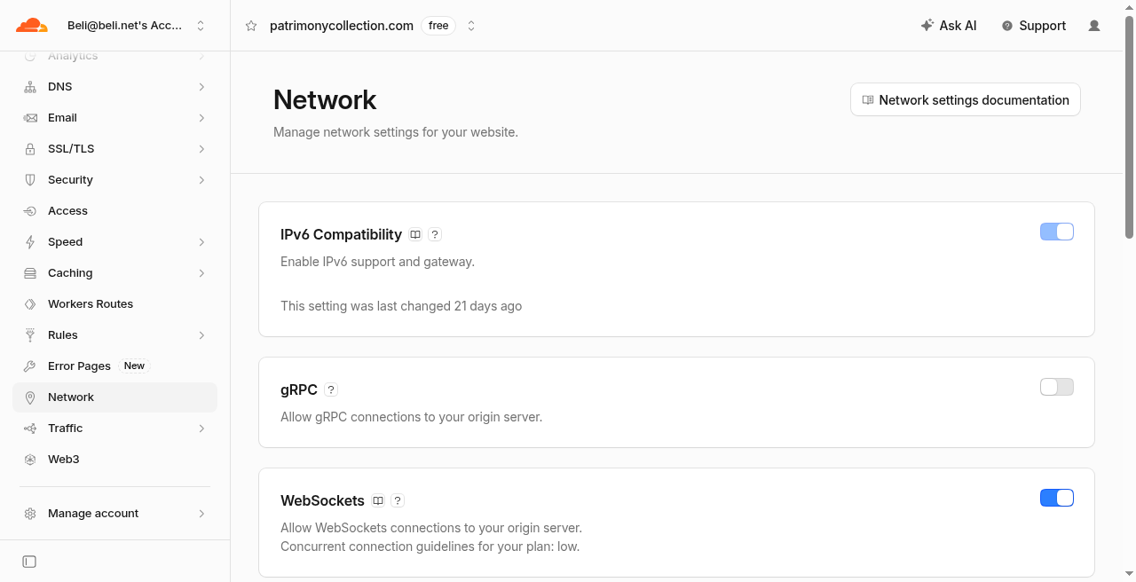 Network → WebSockets On