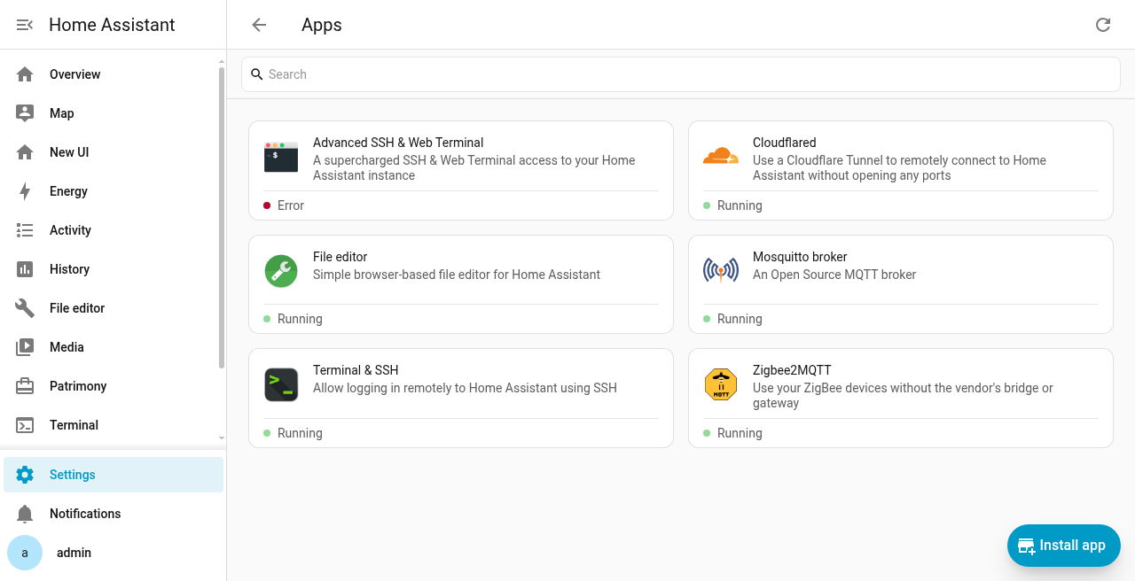 Home Assistant Add-ons / Apps
