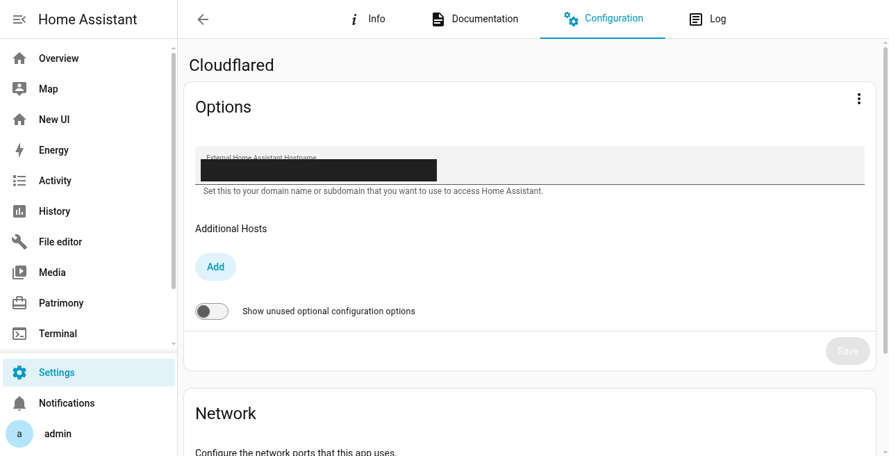 Cloudflared configuration